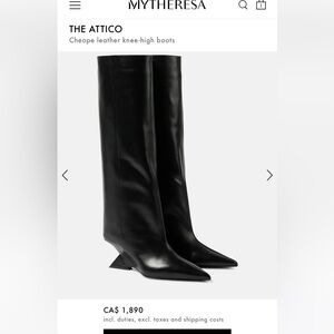 The Attico Cheope leather knee-high boots